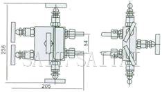 Structure of WF1/2 5-Valve Manifold pic 2