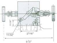 Structure of SS-M2F8 3-Valve Manifold pic 2