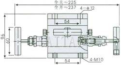 Structure of EN5-9 1151 3-Valve Manifold pic 2