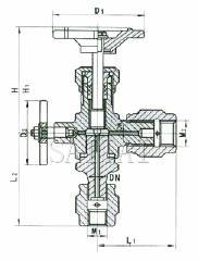 Structure of J29 Angle Pressure Gauge Valve