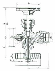 Structure of J49 Flange Pressure Gauge Valve
