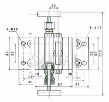 Structure of 1151T-type Three-Manifold Valve
