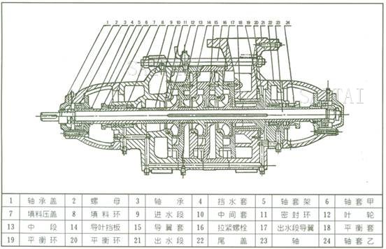 D型多級(jí)泵結(jié)構(gòu)圖