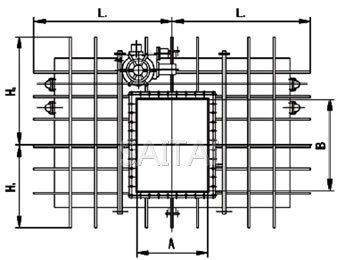 BYCZF949型電動(方形)封閉式眼鏡閥結構圖1