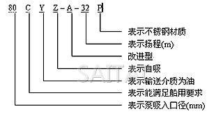 CYZ-A自吸油泵型號意義