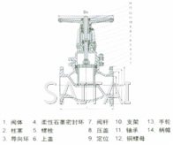 硬密封柱塞閘閥結構圖